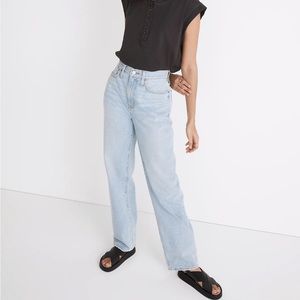 NWT! Madewell Baggy Straight Jeans Berteau Wash Size 32